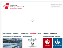 Tablet Screenshot of gew-saarland.de